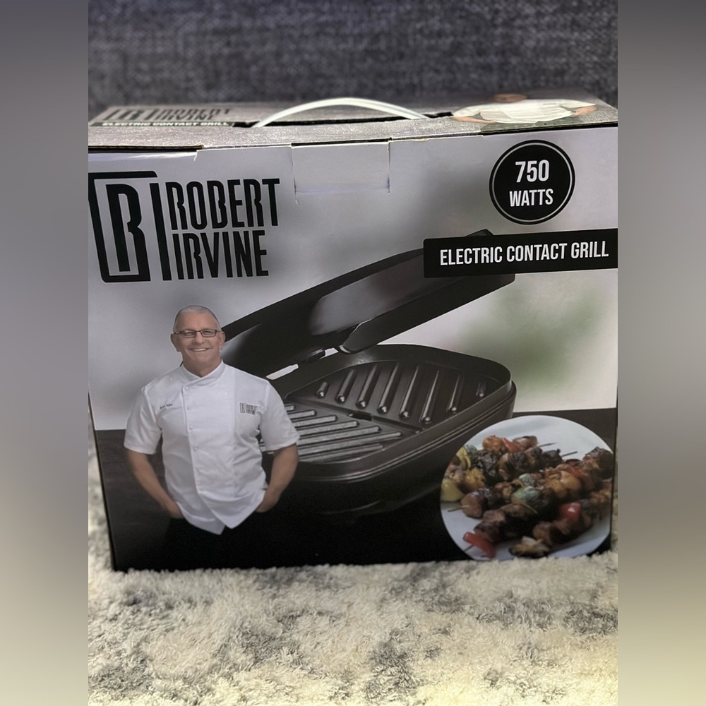 Robert Irvine Electric Contact Grill Nonstick  New In Box - Picture 3 of 4